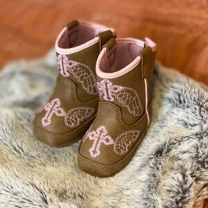 Twister Baby Western Boots Cross Embroidered Cowgirl